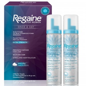 regaine Once a day Women 5% minoxidil 2x75ml 4 months supply